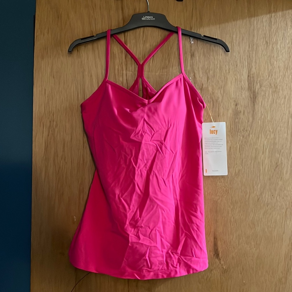 NWT Lucy yoga racerback tank SZ L